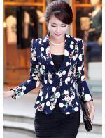 พรีออเดอร์ เสื้อสูท แขนยาว ลายดอกไม้ สี ขาว กรม พรีออเดอร์ เสื้อสูท แขนยาว ลายดอกไม้ สี ขาว กรม