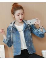 พรีออเดอร์ เสื้อคลุมยีนส์สวย ๆ แขนยาว แต่งหมวกหลังน่ารักสุด ๆ เพิ่มความหวานให้เป็นสาวเท่ห์หวาน ผ้าเนื้อดีมาก ๆ สี ยีนส์ ตามภาพ จ้า พรีออเดอร์ เสื้อคลุมยีนส์สวย ๆ แขนยาว แต่งหมวกหลังน่ารักสุด ๆ เพิ่มความหวานให้เป็นสาวเท่ห์หวาน ผ้าเนื้อดีมาก ๆ สี ยีนส์ ตามภาพ จ้า