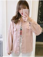 พรีออเดอร์ เสื้อคลุมยีนส์ชมพูหวาน ออกแนวน่ารัก ๆ สไตลเก๋ แขนยาว ผ้าเนื้อดีมาก ๆ สี ส้มอิฐ  ครีม  ชมพูอ่อน พรีออเดอร์ เสื้อคลุมยีนส์ชมพูหวาน ออกแนวน่ารัก ๆ สไตลเก๋ แขนยาว ผ้าเนื้อดีมาก ๆ สี ส้มอิฐ  ครีม  ชมพูอ่อน