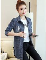 พรีออเดอร์ เสื้อคลุมยีนส์ ตัวยาว สียีนส์  พรีออเดอร์ เสื้อคลุมยีนส์ ตัวยาว สียีนส์