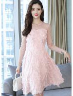 พรีออเดอร์ เดรสสั้น เดรสราตรี แขนยาว ทรงเข้ารูป คอกลม ใส่ออกงานได้ สี ดำ และชมพูอ่อน พรีออเดอร์ เดรสสั้น เดรสราตรี แขนยาว ทรงเข้ารูป คอกลม ใส่ออกงานได้ สี ดำ และชมพูอ่อน