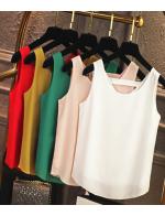พรีออเดอร์ เสื้อแขนกุด เสื้อแฟชั่นชีฟองสวย ๆ ใส่สบาย สีสด มี สี ฟ้า เทา ดำ ขาว แดง ม่วง เหลือง ชมพู เขียว พรีออเดอร์ เสื้อแขนกุด เสื้อแฟชั่นชีฟองสวย ๆ ใส่สบาย สีสด มี สี ฟ้า เทา ดำ ขาว แดง ม่วง เหลือง ชมพู เขียว