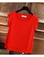 พรีออเดอร์ เสื้อแฟชั่นสวย ๆ ผ้าช่ีฟอง แขนสั้น คอกลม มีซับใน สี แดงสด ชมพูกะปิ ขาว ดำ ม่วง ฟ้า เขียว พรีออเดอร์ เสื้อแฟชั่นสวย ๆ ผ้าช่ีฟอง แขนสั้น คอกลม มีซับใน สี แดงสด ชมพูกะปิ ขาว ดำ ม่วง ฟ้า เขียว