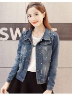 พรีออเดอร์ เสื้อคลุมยีนส์ ตัวยาว สียีนส์ ปักมุกรอบตัว เพิ่มความเก๋ ใส่กันแดด ใส่เที่ยวได้สบาย สี ยีนส์เข้ม พรีออเดอร์ เสื้อคลุมยีนส์ ตัวยาว สียีนส์ ปักมุกรอบตัว เพิ่มความเก๋ ใส่กันแดด ใส่เที่ยวได้สบาย สี ยีนส์เข้ม