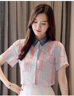 พรีออเดอร์ เสื้อเชิ้ต คอปก แขนยาว  เสื้อทำงานผู้หญิง ลายวินเทจ มีแขนสั้นและยาว พรีออเดอร์ เสื้อเชิ้ต คอปก แขนยาว  เสื้อทำงานผู้หญิง ลายวินเทจ มีแขนสั้นและยาว