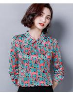 พรีออเดอร์ เสื้อเชิ้ต คอปก แขนยาว ลายวินเทจสวย ๆ แฟชั่นเกาหลี สี ส้ม และเขียว พรีออเดอร์ เสื้อเชิ้ต คอปก แขนยาว ลายวินเทจสวย ๆ แฟชั่นเกาหลี สี ส้ม และเขียว