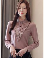 พรีออเดอร์ เสื้อเชิ้ต คอปก แขนยาว แต่งโบว์ด้านหน้าสุดเก๋ กระดุมหน้า ใส่ทำงาน สไตลเรียบหรู สี แดง ดำ ขาว เขียว เหลืิอง ชมพูกะปิ พรีออเดอร์ เสื้อเชิ้ต คอปก แขนยาว แต่งโบว์ด้านหน้าสุดเก๋ กระดุมหน้า ใส่ทำงาน สไตลเรียบหรู สี แดง ดำ ขาว เขียว เหลืิอง ชมพูกะปิ