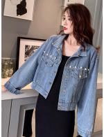 พรีออเดอร์ เสื้อคลุมยีนส์ แขนยาว สียีนส์อ่อน แต่งมุกรอบตัว สไตลเกาหลี  เก๋สุด ๆ สี ยีนส์อ่อน พรีออเดอร์ เสื้อคลุมยีนส์ แขนยาว สียีนส์อ่อน แต่งมุกรอบตัว สไตลเกาหลี  เก๋สุด ๆ สี ยีนส์อ่อน