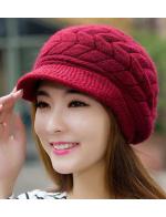 พร้อมส่ง หมวกสวย ๆ สไตลเกาหลี หมวกไหมพรม กันหนาว สี ชมพู แดงสด แดงเข้ม ครีม ดำ น้ำตาล